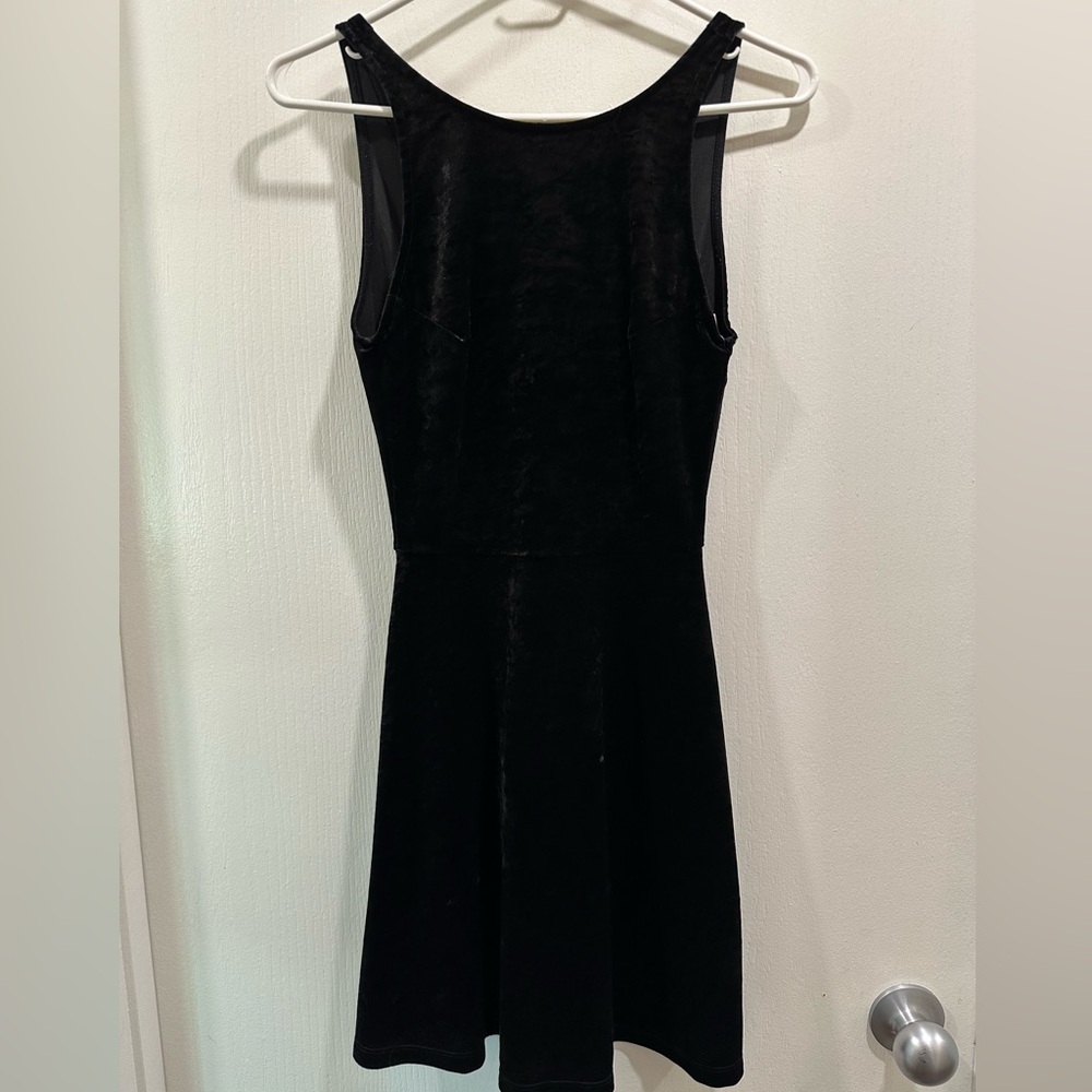 Black velvet Mini Dress